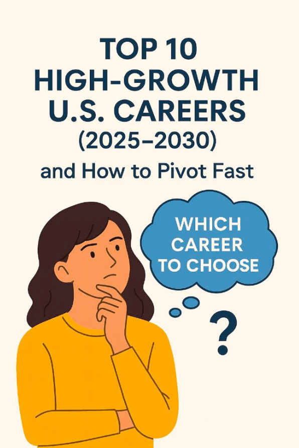 Top 10 High-Growth U.S. Careers for 2025–2030 (and How to Pivot Fast)
